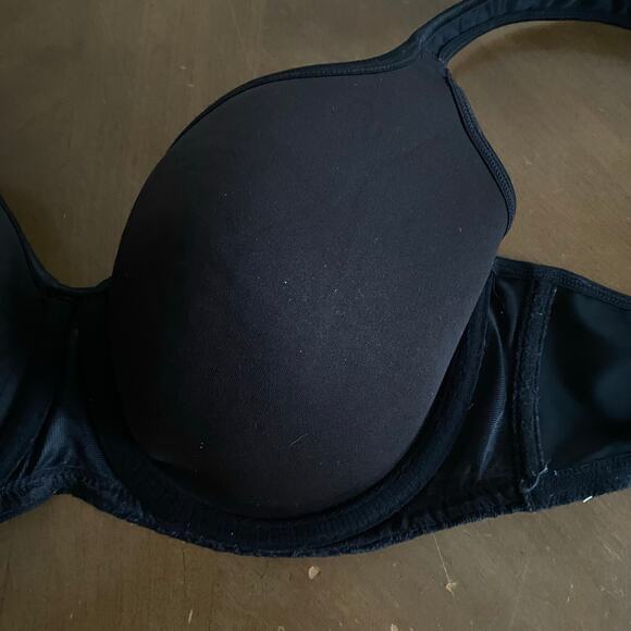 CACIQUE Black Lace Underwire Bra Size 40D Lingerie Unpadded Adjustable Straps - Picture 5 of 7